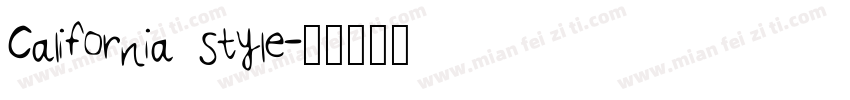California Style字体转换